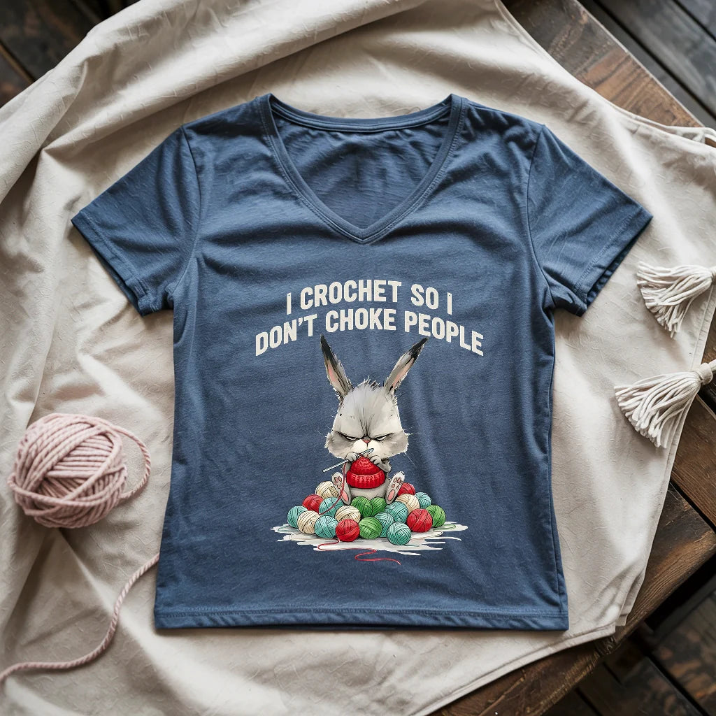 Crochet Not Choke Lady V-neck