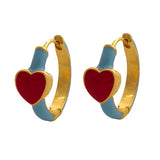 Korean Aesthetic Heart Earrings