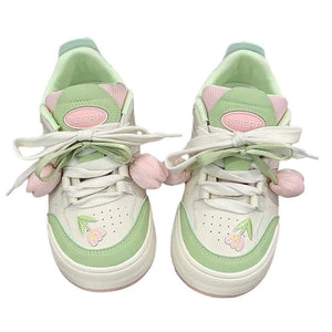 Mint Green Tulip Sneakers