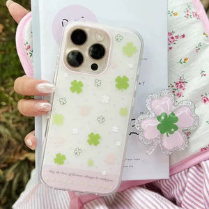 Pastel Aesthetic Clover iPhone Case