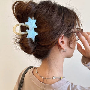 Pastel Star Double Hair Claw