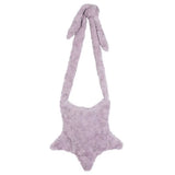 Pastel Star-Shaped Fuzzy Bag