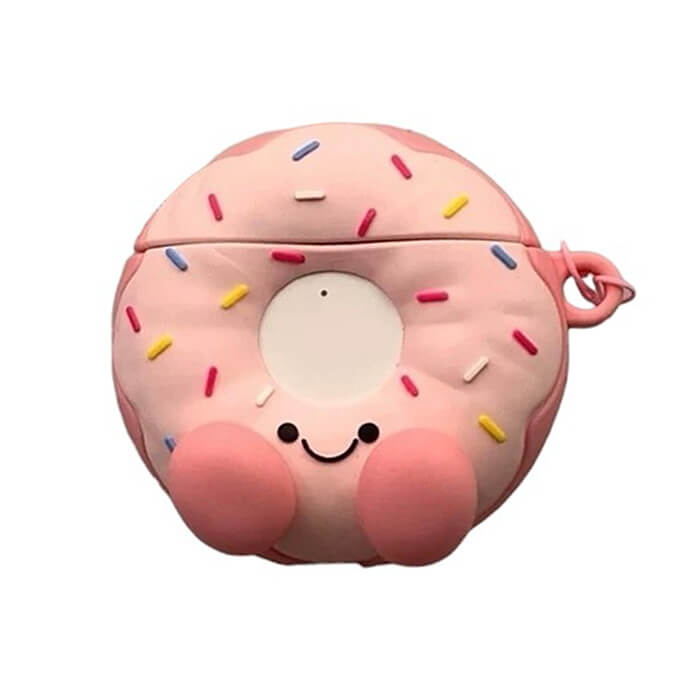 Pink Frosted Donut AirPods Case