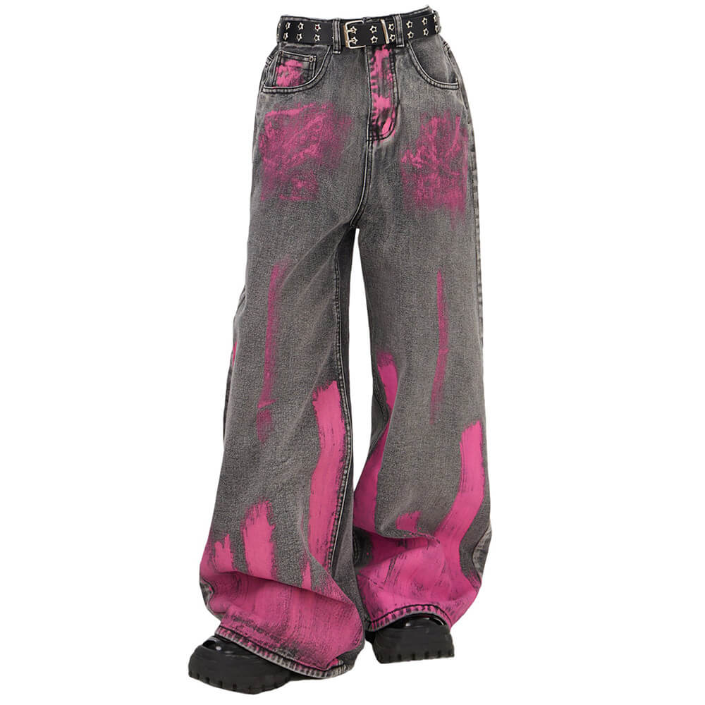 Teenage Crush Graffiti Baggy Jeans