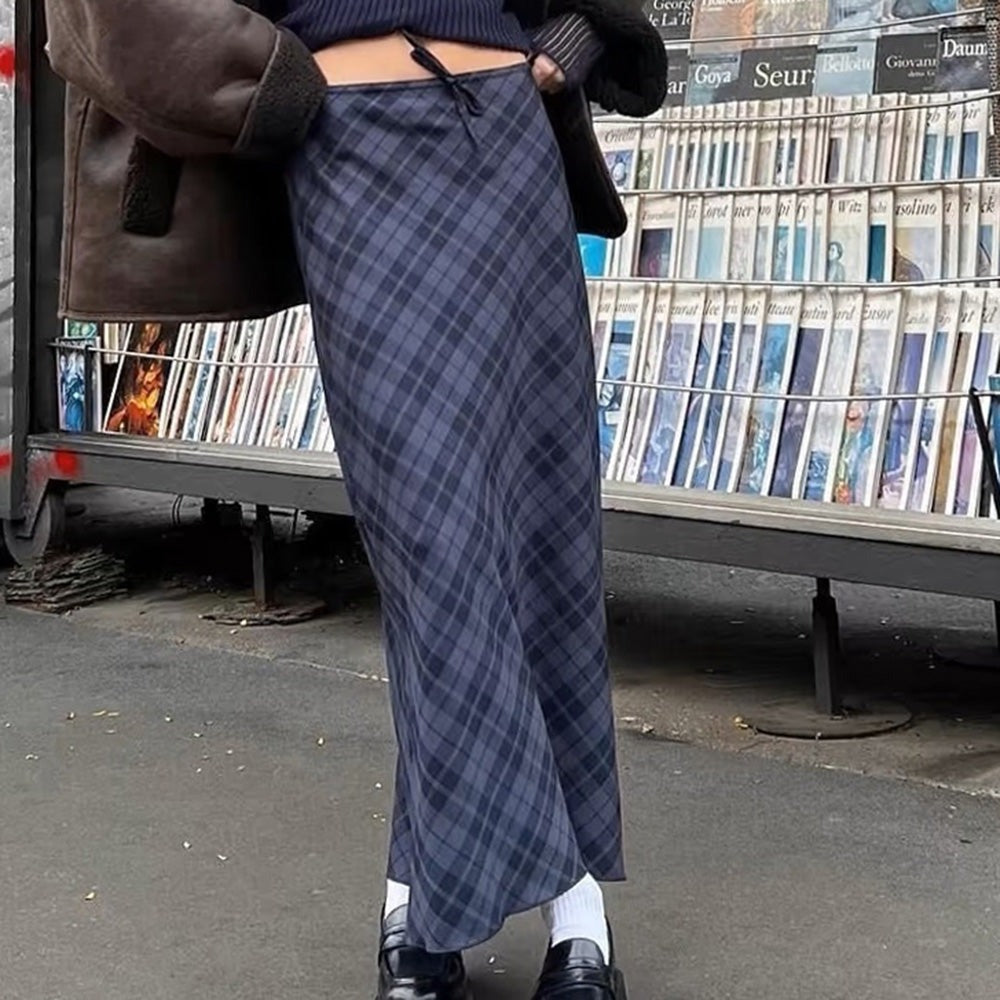 Campus Secrets Plaid Maxi Skirt