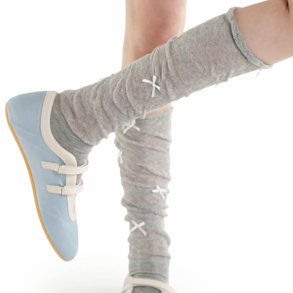 Preppy Knee High Socks with Bows