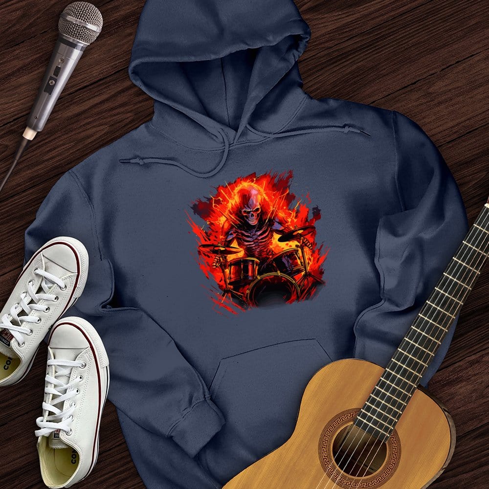 Fiery Drummer Guitar Hoodie