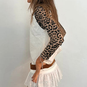 Star Leopard Long Sleeve Top