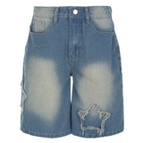 Star Girl Vintage Wash Denim Shorts