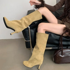 Fall Feels Cozy Slouch Knee-High Boots