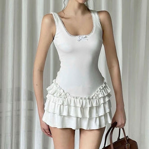 Swan Balletcore Mini Dress