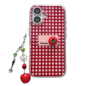 Tomato Checkered iPhone Case