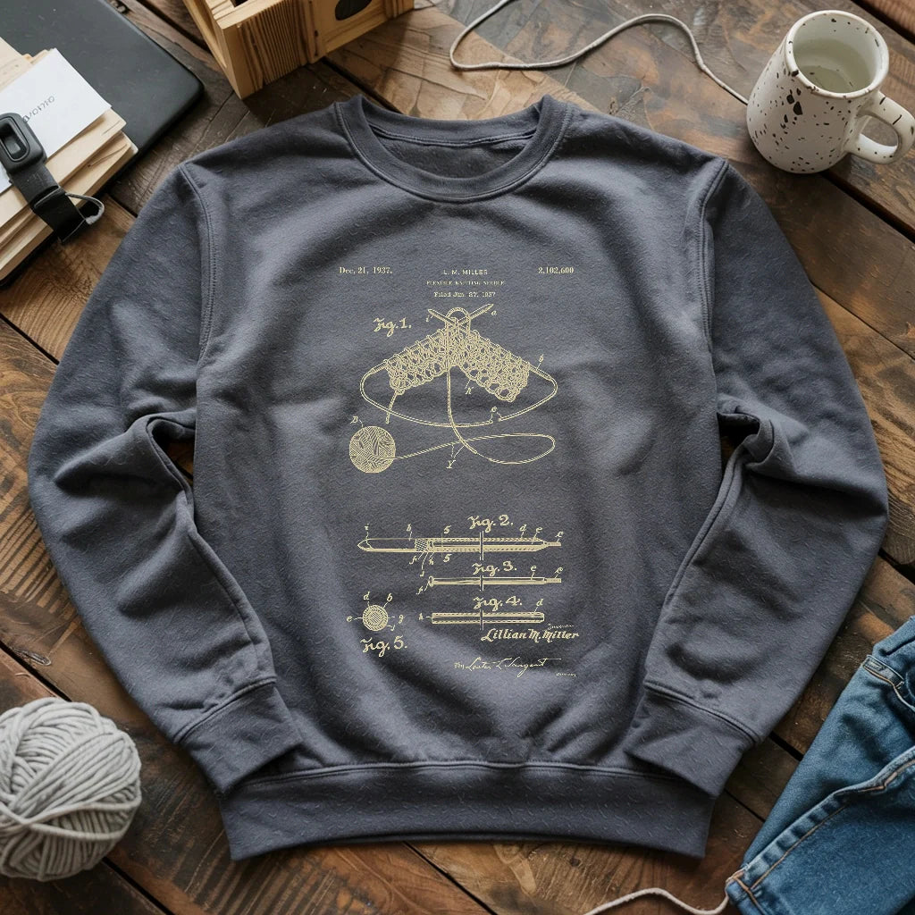 Vintage Knitting Pattern Sweatshirt