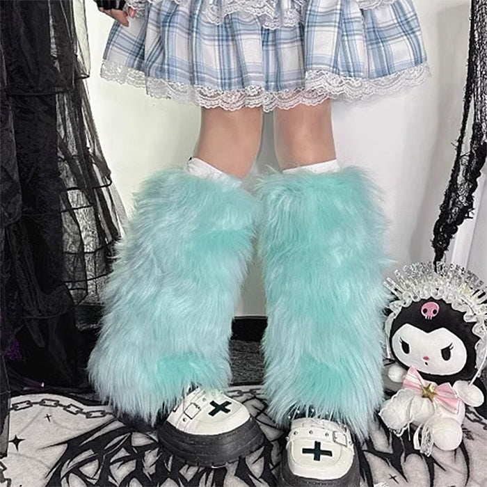 Y2K Fuzzy Leg Warmers